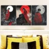 3pcs Featuring The Dark Lord of Hell Wall Art Set Canvas Framed 40x60cm - High Quality Print 100% Australian Made Wall Canvas Ready to Hang - Image 2