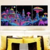 3pcs "Strange Place (3)" Wall Art Set Canvas Framed 50x70cm - High Quality Print 100% Australian Made Wall Canvas Ready to Hang - Image 2