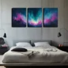 3pcs ,Color Of The Vast Sky Wall Art Set Canvas Framed 40x60cm - High Quality Print 100% Australian Made Wall Canvas Ready to Hang - Image 2