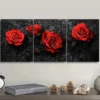 3pcs Gothic red rose Wall Art Set Canvas Framed 40x60cm - High Quality Print 100% Australian Made Wall Canvas Ready to Hang - Image 3