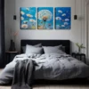 3pcs A Dandelion A World Wall Art Set Canvas Framed 40x60cm - High Quality Print 100% Australian Made Wall Canvas Ready to Hang - Image 2