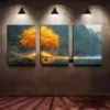 3pcs Beautiful Autumn & Mountain Canvas Framed 50x70cm- High Quality Print 100% Australian Made Wall Canvas Ready to Hang - Image 2