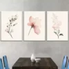 3pcs Modern Floral Pink Peonies White Flowers Wall Art Set Canvas Framed 40x60cm - High Quality Print 100% Australian Made Wall Canvas Ready to Hang - Image 3