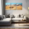 3pcs The Distance Of The Camel Team, Wall Art Set Canvas Framed 40x60cm - High Quality Print 100% Australian Made Wall Canvas Ready to Hang - Image 2