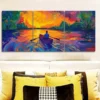 3pcs Abandoned Lake Nature Wall Art Set Canvas Framed 50x70cm - High Quality Print 100% Australian Made Wall Canvas Ready to Hang - Image 2