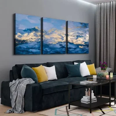 3pcs Abstract Canvas Framed 50x70cm - High Quality Print 100% Australian Made Wall Canvas Ready to Hang