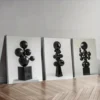 3pcs Many floating spheres Wall Art Set Canvas Framed 40x60cm - High Quality Print 100% Australian Made Wall Canvas Ready to Hang