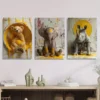 3pcs Wild Animal Posters, Cute Animals Wall Art Set Canvas Framed 40x60cm - High Quality Print 100% Australian Made Wall Canvas Ready to Hang - Image 2