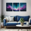 3pcs ,Color Of The Vast Sky Wall Art Set Canvas Framed 40x60cm - High Quality Print 100% Australian Made Wall Canvas Ready to Hang - Image 3