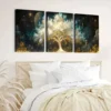 3pcs Tree of Life in the Starry Sky Oil Print Wall Art Set Canvas Framed 40x60cm - High Quality Print 100% Australian Made Wall Canvas Ready to Hang