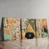 3pcs Spring forest Nature Trees Wall Art Set Canvas Framed 40x60cm - High Quality Print 100% Australian Made Wall Canvas Ready to Hang