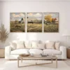 3pcs Rustic Farmhouse Landscape Canvas Framed 50x70cm- High Quality Print 100% Australian Made Wall Canvas Ready to Hang - Image 3