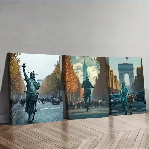 3pcs Goddess cycling Wall Art Set Canvas Framed 40x60cm – High Quality Print 100% Australian Made Wall Canvas Ready to Hang