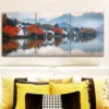 3pcs Jiangnan, ancient town Wall Art Set Canvas Framed 40x60cm - High Quality Print 100% Australian Made Wall Canvas Ready to Hang - Image 2
