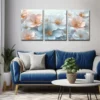 3pcs Pink And White Flowers, Beautiful Wall Art Set Canvas Framed 40x60cm - High Quality Print 100% Australian Made Wall Canvas Ready to Hang