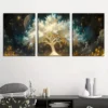 3pcs Tree of Life in the Starry Sky Oil Print Wall Art Set Canvas Framed 40x60cm - High Quality Print 100% Australian Made Wall Canvas Ready to Hang - Image 3