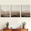 3pcs Retro Style Abstract Geometric Brownish Wall Art Set Canvas Framed 40x60cm - High Quality Print 100% Australian Made Wall Canvas Ready to Hang - Image 2