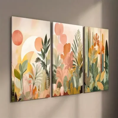 3pcs Bohemian Chic 3pcs Canvas Framed 50x70cm- High Quality Print 100% Australian Made Wall Canvas Ready to Hang