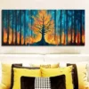 3pcs A fire in the forest Disaster Wall Art Set Canvas Framed 50x70cm - High Quality Print 100% Australian Made Wall Canvas Ready to Hang - Image 2