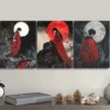 3pcs Featuring The Dark Lord of Hell Wall Art Set Canvas Framed 40x60cm - High Quality Print 100% Australian Made Wall Canvas Ready to Hang - Image 3