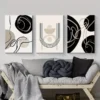 3pcs Abstract Mid Century Modern Boho Wall Art Canvas Framed 50x70cm- High Quality Print 100% Australian Made Wall Canvas Ready to Hang