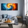 3pcs Abstract Display of The Galaxy Wall Art Set Canvas Framed 40x60cm - High Quality Print 100% Australian Made Wall Canvas Ready to Hang - Image 2