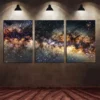 3pcs Panoramic View of The Milky Way Galaxy Canvas Framed 50x70cm- High Quality Print 100% Australian Made Wall Canvas Ready to Hang