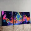 3pcs Strange Place (4), Wall Art Set Canvas Framed 50x70cm - High Quality Print 100% Australian Made Wall Canvas Ready to Hang