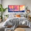 3pcs Magnificent Snow Mountain Wall Art Set Canvas Framed 40x60cm - High Quality Print 100% Australian Made Wall Canvas Ready to Hang - Image 2