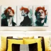 3pcs A man with red hair.(10) Wall Art Set Canvas Framed 50x70cm - High Quality Print 100% Australian Made Wall Canvas Ready to Hang - Image 3