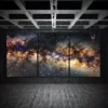 3pcs Panoramic View of The Milky Way Galaxy Canvas Framed 50x70cm- High Quality Print 100% Australian Made Wall Canvas Ready to Hang - Image 3
