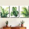 3pcs Tropical Leaf Spring and Summer Themes Wall Art Set Canvas Framed 40x60cm - High Quality Print 100% Australian Made Wall Canvas Ready to Hang - Image 3