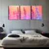 3pcs Decoration, Colorful Flowers Wall Art Set Canvas Framed 40x60cm - High Quality Print 100% Australian Made Wall Canvas Ready to Hang - Image 2