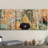 3pcs Spring forest Nature Trees Wall Art Set Canvas Framed 40x60cm - High Quality Print 100% Australian Made Wall Canvas Ready to Hang - Image 3
