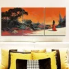 3pcs Strange planet (2), Luxurious Wall Art Set Canvas Framed 50x70cm - High Quality Print 100% Australian Made Wall Canvas Ready to Hang - Image 2