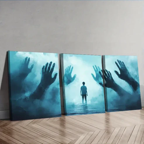 3pcs People who are bound Wall Art Set Canvas Framed 40x60cm – High Quality Print 100% Australian Made Wall Canvas Ready to Hang