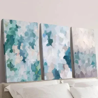 3pcs Colorful Texture Illustration Wall Art Set Canvas Framed 50x70cm - High Quality Print 100% Australian Made Wall Canvas Ready to Hang