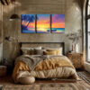 3pcs Coastal Beach Scene Oil Painting Wall Art Set Canvas Framed 40x60cm - High Quality Print 100% Australian Made Wall Canvas Ready to Hang - Image 3