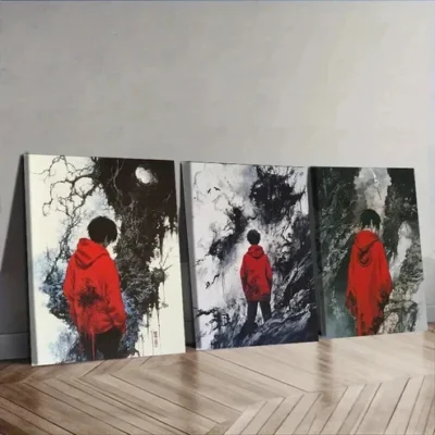 3pcs Dark Lord of hell (4) Wall Art Set Canvas Framed 50x70cm - High Quality Print 100% Australian Made Wall Canvas Ready to Hang