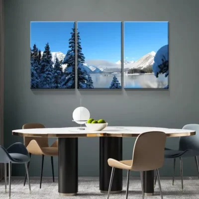 3pcs Winter Landscape Canvas Framed 50x70cm- High Quality Print 100% Australian Made Wall Canvas Ready to Hang