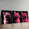 3pcs Vector illustration, cat Wall Art Set Canvas Framed 40x60cm - High Quality Print 100% Australian Made Wall Canvas Ready to Hang