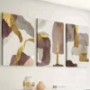3pcs Abstract Print in a Light Luxury Style Wall Art Set Canvas Framed 40x60cm - High Quality Print 100% Australian Made Wall Canvas Ready to Hang
