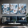3pcs Floral Canvas Framed 50x70cm- High Quality Print 100% Australian Made Wall Canvas Ready to Hang - Image 2