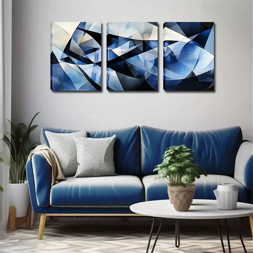 3pcs Good Luck Products, Abstract Patterns Wall Art Set Canvas Framed 40x60cm – High Quality Print 100% Australian Made Wall Canvas Ready to Hang