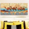 3pcs Decor with Camels, Dunes & Sunset Wall Art Set Canvas Framed 50x70cm - High Quality Print 100% Australian Made Wall Canvas Ready to Hang - Image 2