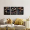 3pcs Vintage Wildflower Modern Botanical Canvas Framed 50x70cm- High Quality Print 100% Australian Made Wall Canvas Ready to Hang - Image 2