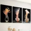 3pcs Simple Style Fashion art glass bottles Wall Art Set Canvas Framed 40x60cm - High Quality Print 100% Australian Made Wall Canvas Ready to Hang