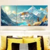 3pcs Potala Palace Wall Art Set Canvas Framed 50x70cm - High Quality Print 100% Australian Made Wall Canvas Ready to Hang - Image 2