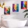 3pcs Abstract Forest Path Canvas Framed 50x70cm- High Quality Print 100% Australian Made Wall Canvas Ready to Hang - Image 2
