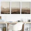 3pcs Retro Style Abstract Geometric Brownish Wall Art Set Canvas Framed 40x60cm - High Quality Print 100% Australian Made Wall Canvas Ready to Hang - Image 3